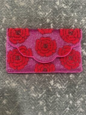 Floral Beaded Clutch by Twine and Love